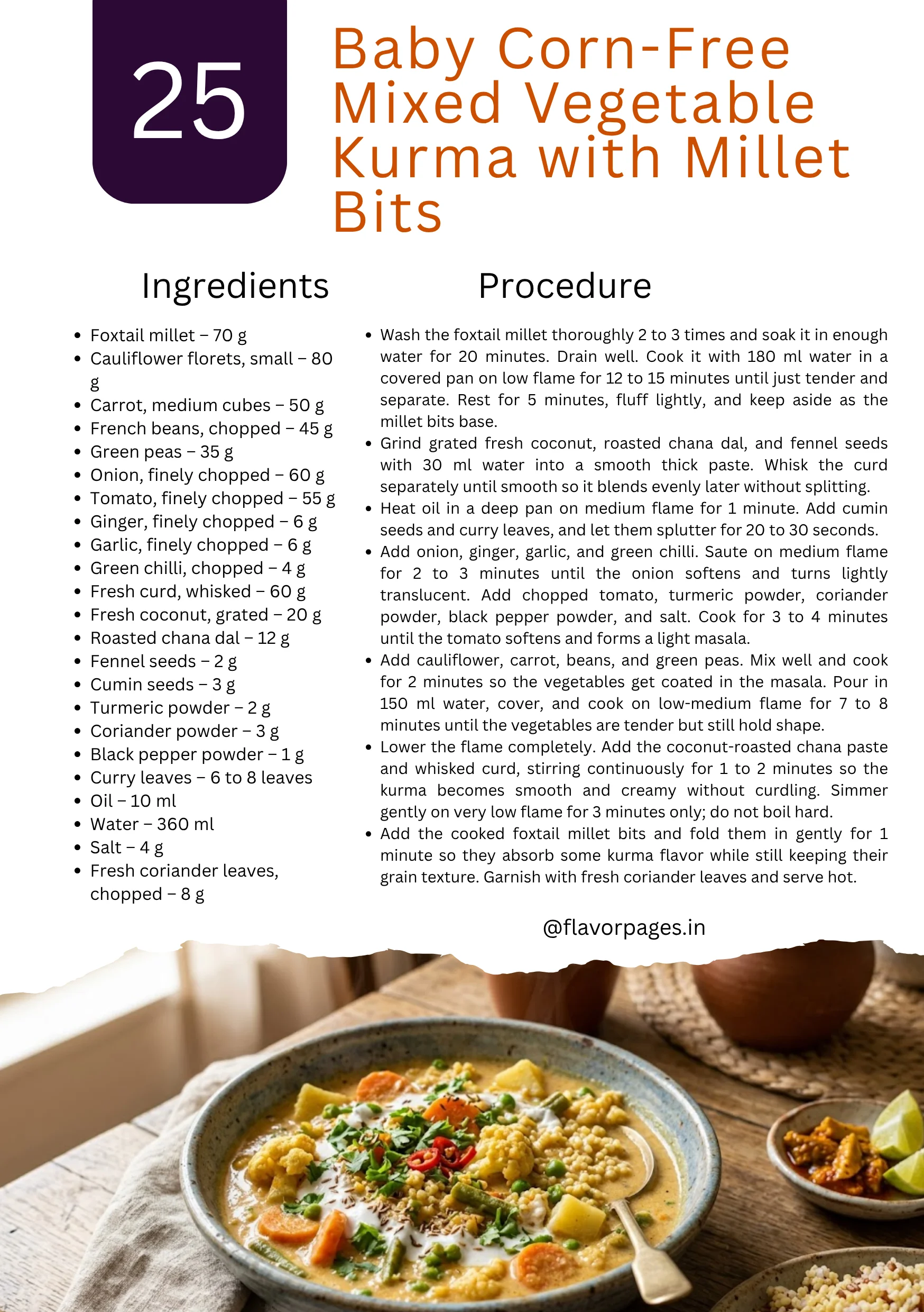 Sample page from 51 Unique Indian Meal Recipes for Diabetics