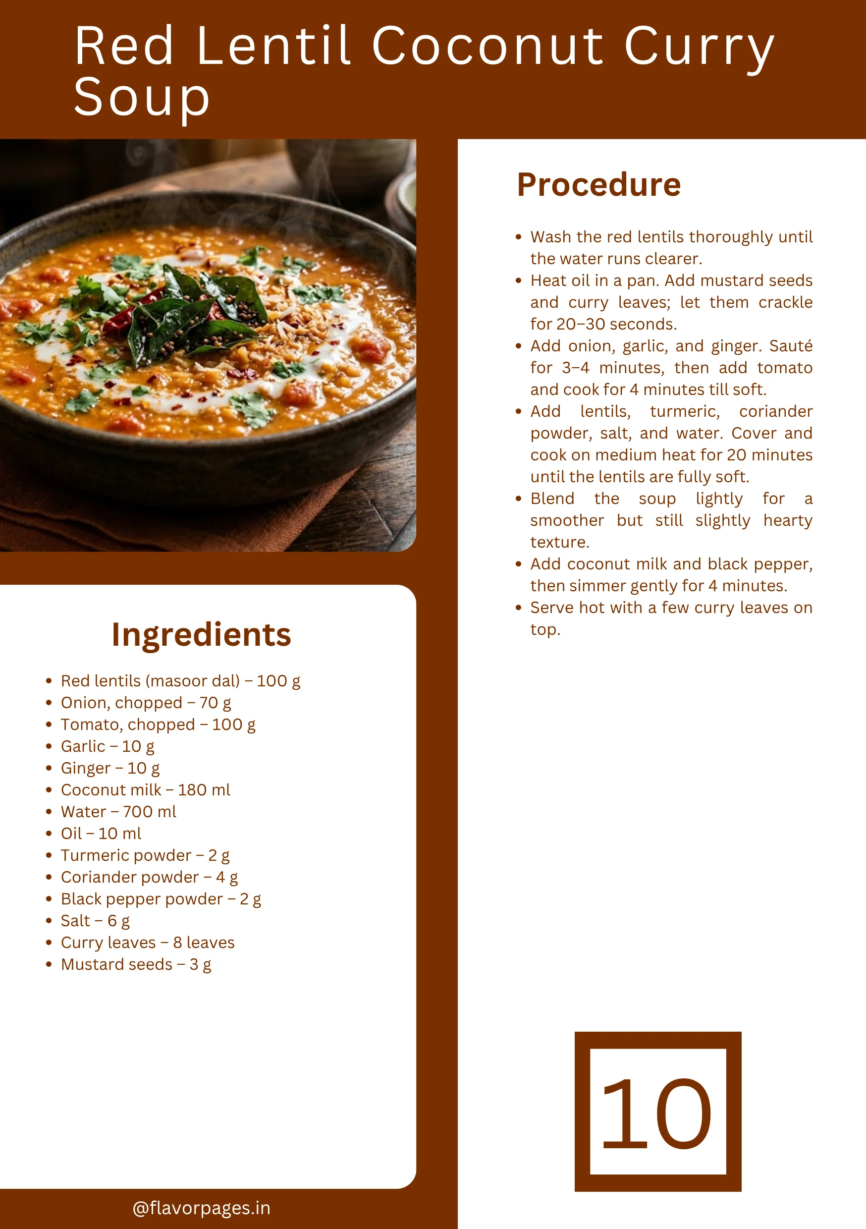 Sample page from Soulful Soups — Nourishing Indian Recipes